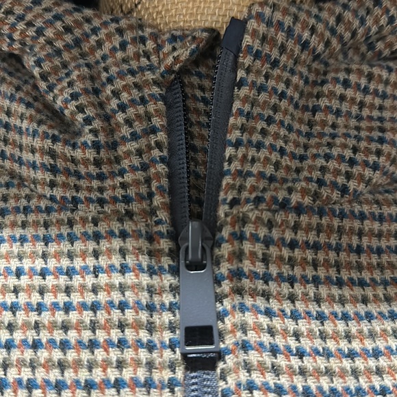 Zara Houndstooth Wool Blend Parka Size 13-14 - Picture 6 of 8